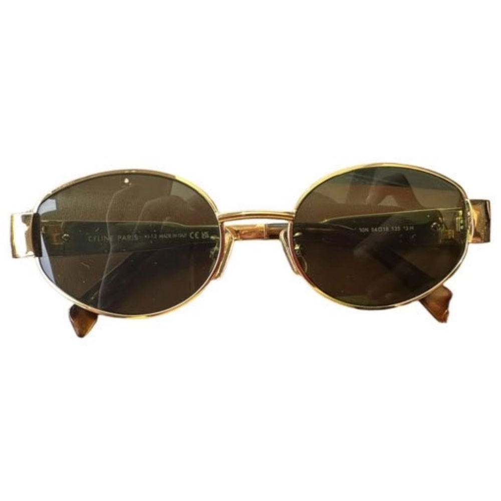 Celine Gold Oval Sunglasses